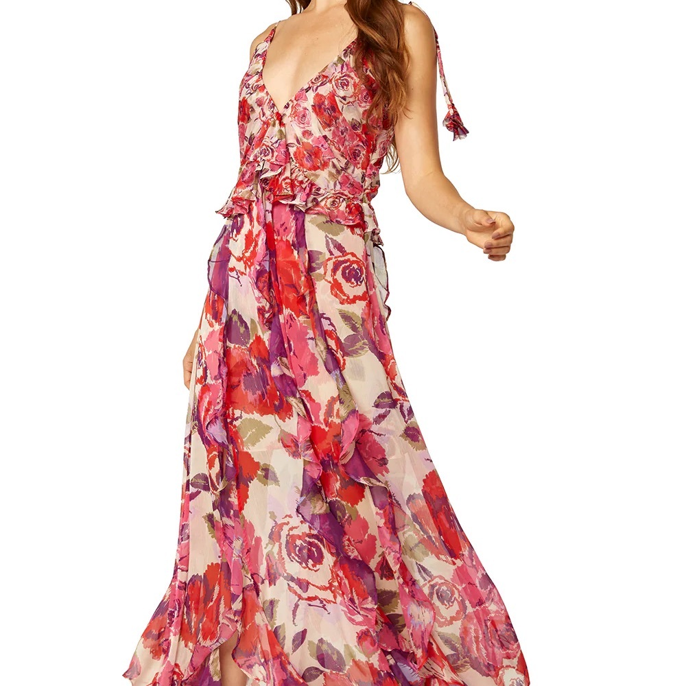 Colorful Floral Polyester Fabric
